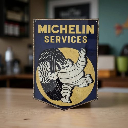 Plaque métal vintage michelin