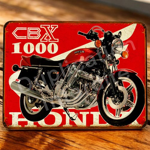 Plaque métal vintage honda cbx 1000