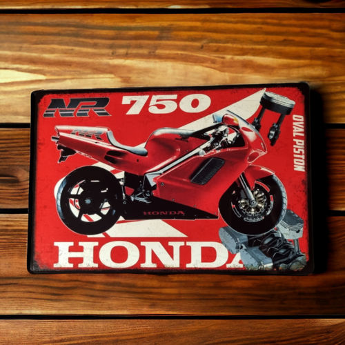 Plaque métal vintage honda nr 750
