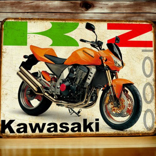 Plaque métal vintage kawasaki z1000