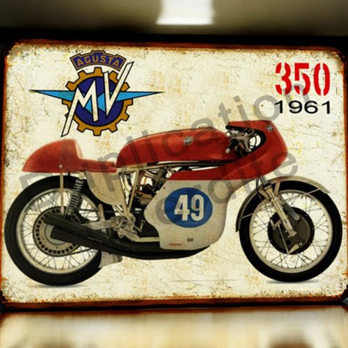 Plaque métal vintage mv agusta 350