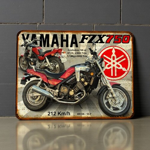 Plaque métal vintage yamaha fzx 750 fazer