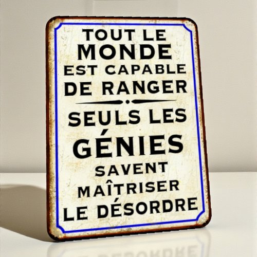 Lot de deux plaques métal