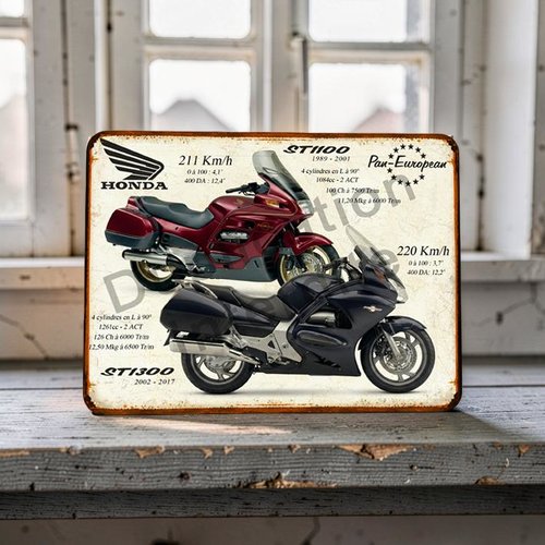 Plaque métal vintage honda st1100 / st1300 pan european