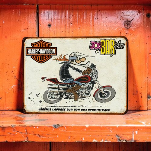 Plaque métal vintage jbt harley davidson