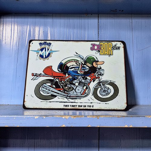 Plaque métal vintage jbt mv agusta