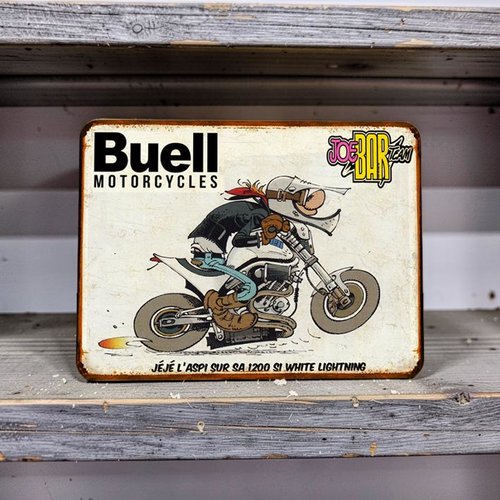 Plaque métal vintage jbt buell