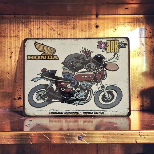 Plaque métal vintage jbt honda cb 750