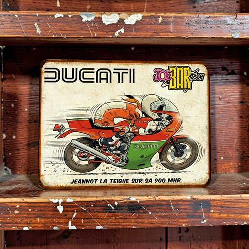 Plaque métal vintage jbt ducati 900 mhr