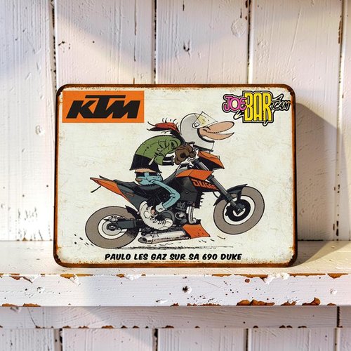 Plaque métal vintage jbt ktm duke