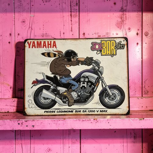 Plaque métal vintage jbt yamaha vmax 1200