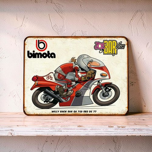 Plaque métal vintage jbt bimota