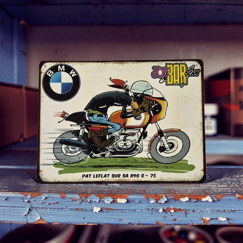 Plaque métal vintage jbt bmw r90s