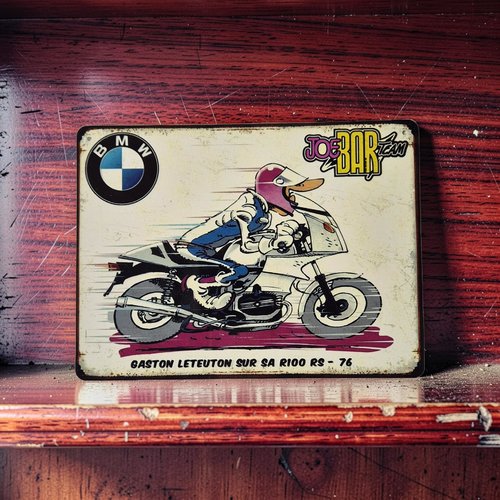 Plaque métal vintage jbt bmw r 100 rs