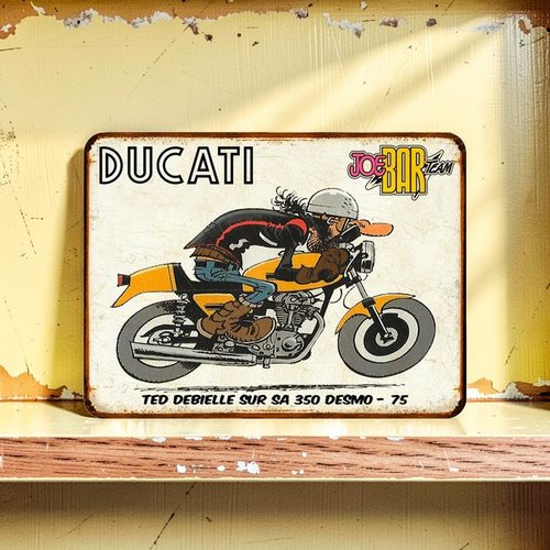Plaque métal vintage jbt ducati 350 desmo