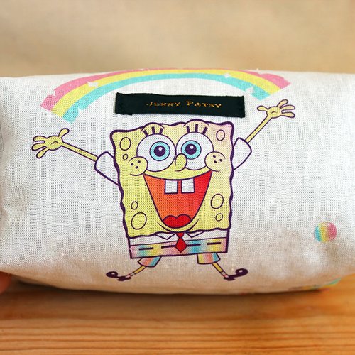 Trousse de toilette bob l'éponge, kawaii, enfant, voyage, maquillage, cadeau, made in france, handmade