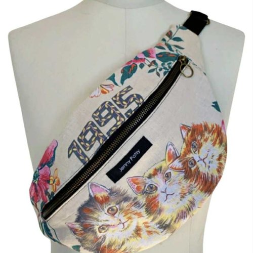 Sac banane chatons vintage