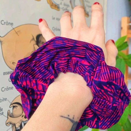 Gros chouchou en wax violet
