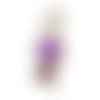 Porte-clé papillon violet fleur et perles