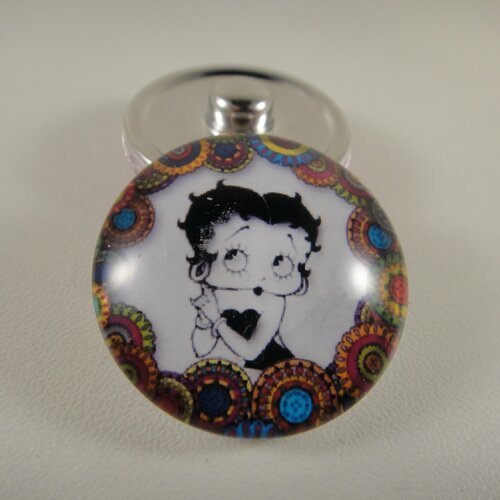 Cabochon bouton pression interchangeable chunk en verre de 30mm pour adapter sur mes bijoux