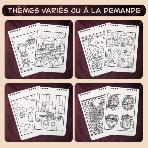 Recharge pages de coloriage – création originale faite main