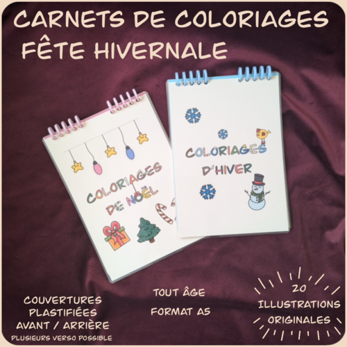 Carnet de coloriages – hiver & noël enchanté – jinseilab