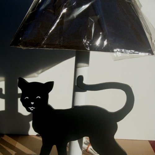 Lampe Avec Un Chat Noir Un Grand Marche