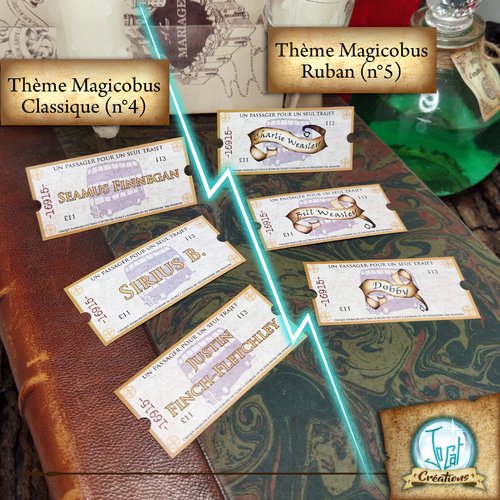 Marque-place personnalisé façon magicobus ou carte du maraudeur