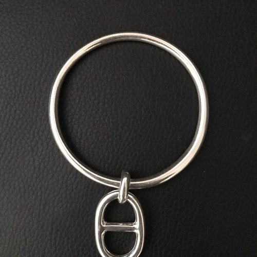 Jonc maille marine t l 65  mm plaqué argent