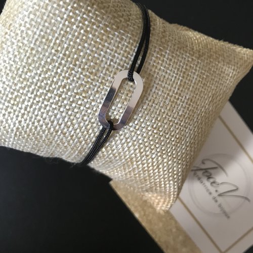 Bracelet cordon coulissant argent