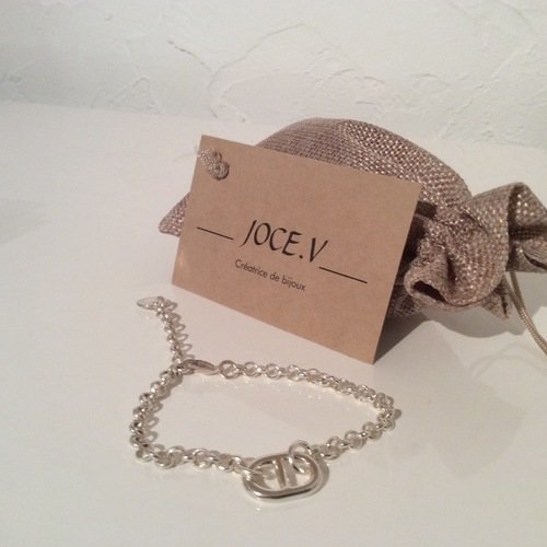 Gourmette fine marine plaqué argent 