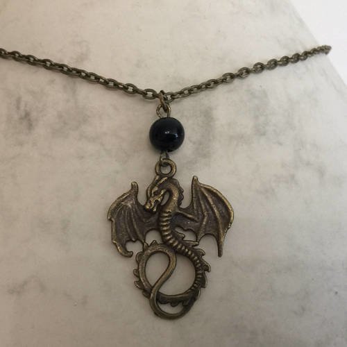 Collier, collier pendentif, collier dragon, pendentif chinois, pendentif dragon, necklace pendant, dragon pendant, joce150652creaconcep,