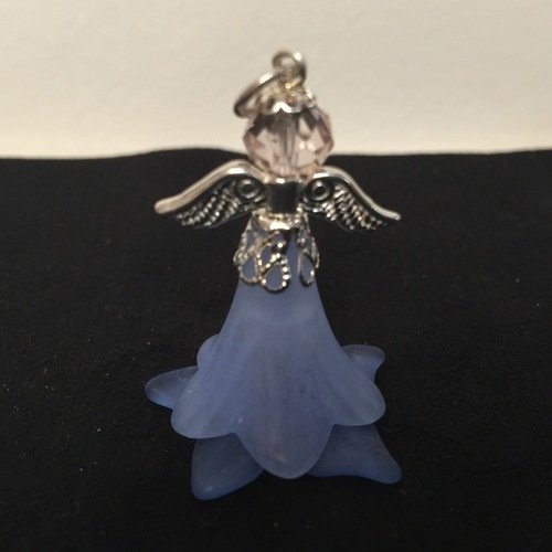 Pendentif ange bleu foncé, pendentif breloque, angel pendant, pendentif bijou, bijou de sac, porte-clés,4 cm
