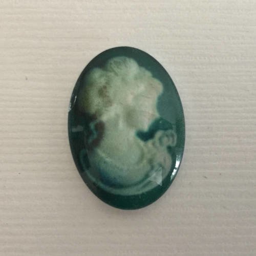 Cabochon, cabochon camée, cabochon femme, glass cabochon, cameo woman, joce150652creaconcep, cabochon verre, cabochon ovale, 25x18 mm