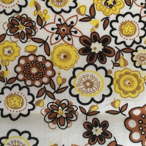 Coupons tissus coton, coupons patchwork, motifs fleurs, coupons, 10x100cm