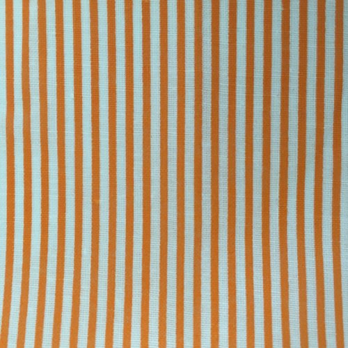 Coupons tissus coton, coupons patchwork, rayures oranges, coupons, 10x100cm