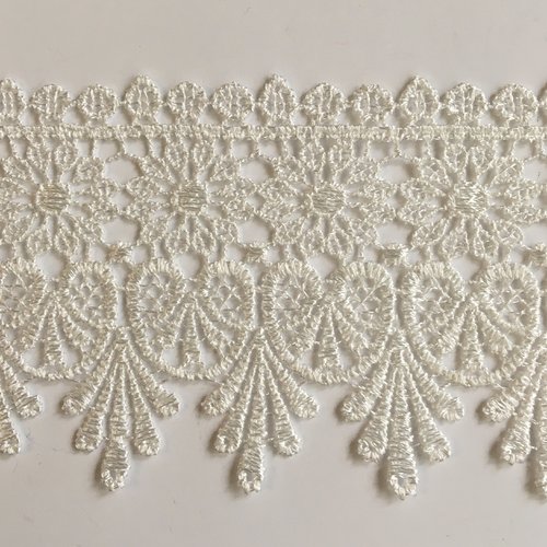 Dentelle guipure large blanche 8,5 cm, 1 yard
