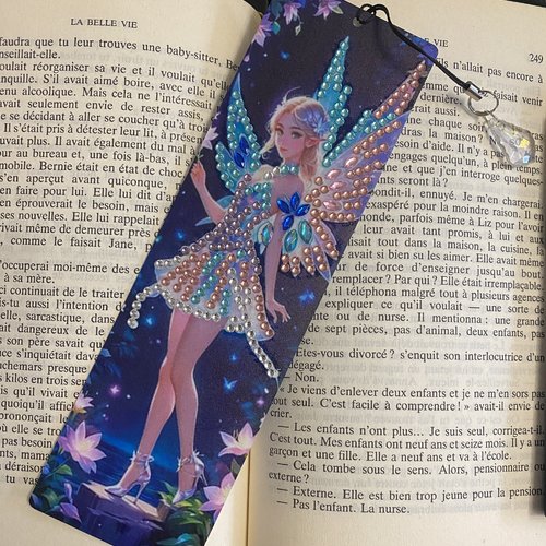 Marque-page fée des lumières en diamond painting