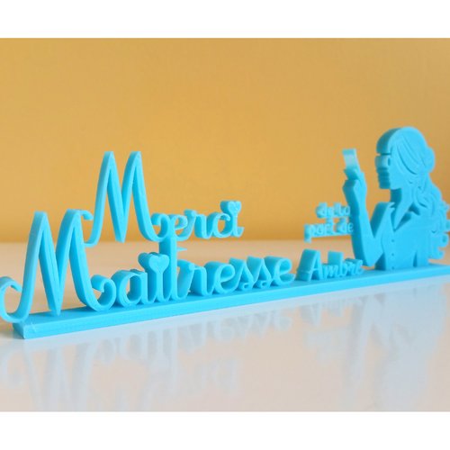 Cadeau maitresse original et personnalisé en 3d - merci maitresse personnalisé