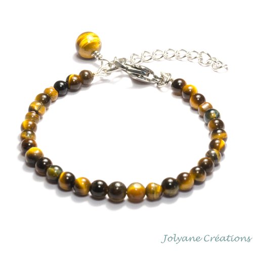 Bracelet fin en pierre naturelle œil de tigre (adopté)