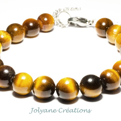 Bracelet en pierre naturelle œil de tigre (adopté)