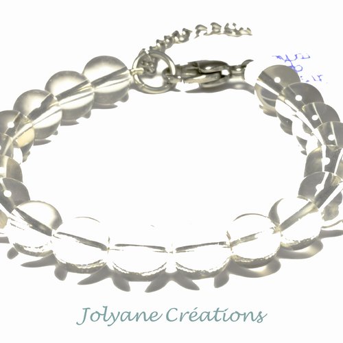 Bracelet en pierre naturelle cristal de roche (adopté)