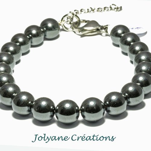 Bracelet en pierre naturelle hématite (adopté)