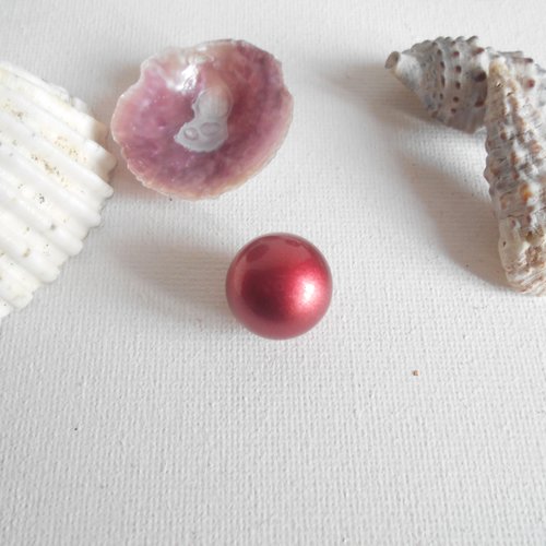 1 perle musical pour pendentif bola 16 mm rouge