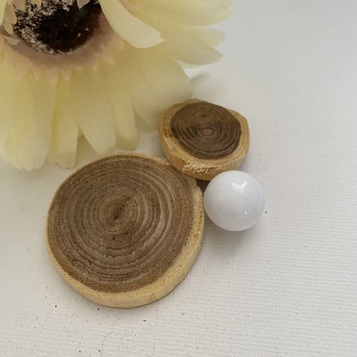 1 perle musical pour pendentif bola 16 mm blanc