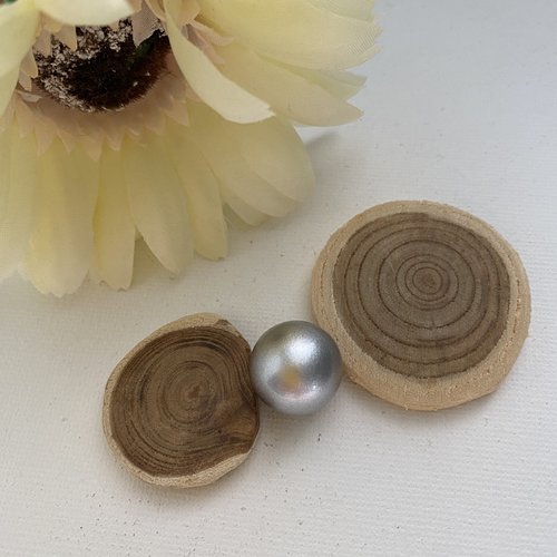 1 perle musical pour pendentif bola 16 mm gris argent