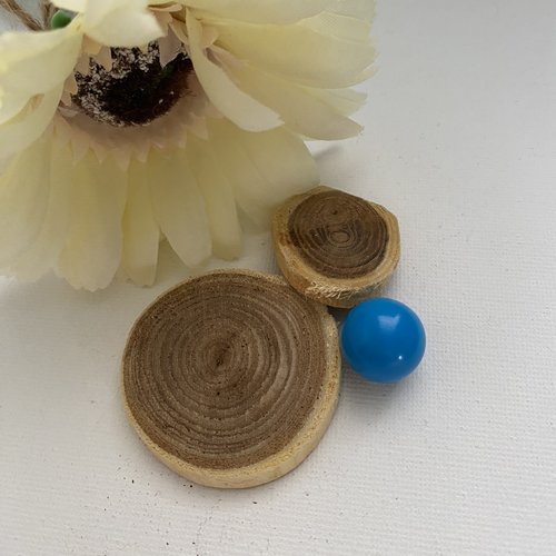 1 perle musical pour pendentif bola 16 mm bleu