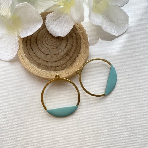 Sequins émaillé 20 mm turquoise clair créole