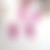 4 feuilles fuchsia 30x15 mm 2 faces