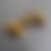 X10 perles breloques rondes pierres oeil de tigre et doré 6x8mm